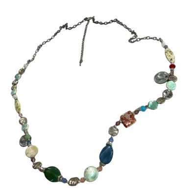 Boho Mixed Stone & Crystal Beaded Necklace
