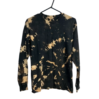 Champion Mens  Size M Long Sleeve Top Black  / Orange 
