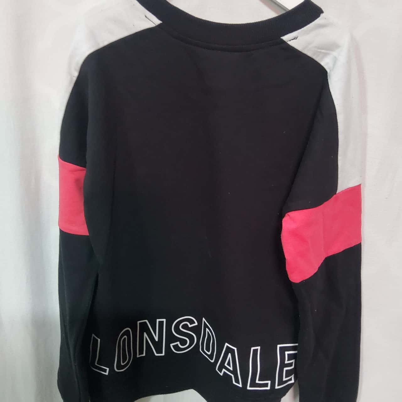 Lonsdale Kids Size 12 Jumper Black /Red/White