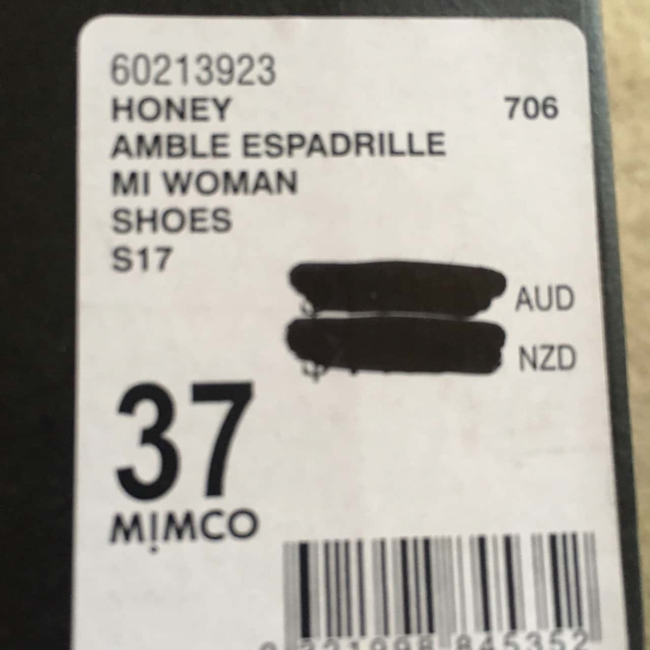 Mimco Womens Leather Brown / Honey Amble Espadrille Sandals / Shoes