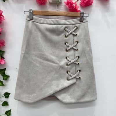 Sheike Womens A-Line Skirt Size 6 Silver 