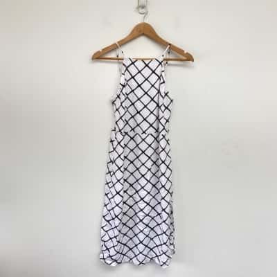 Sportsgirl Black White Print Midi Dress  Size 10 
