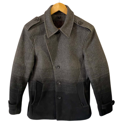  Dancing Wolves Mens Size 52 Winter Coat Grey 