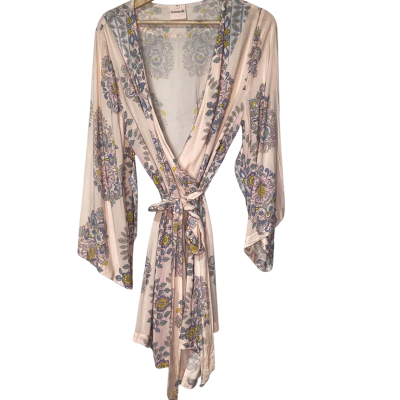 Homebodii Womens  short robe - Size M - floral printed 