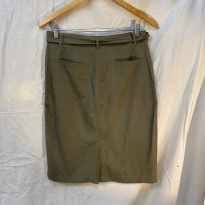 Trenery Womens  Size 6 Pencil Skirt Green 
