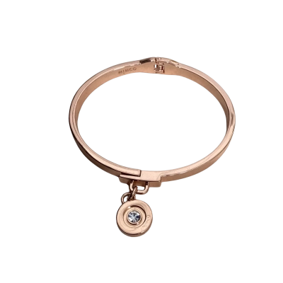 Mimco Womens Bangle Rose Gold Tone with Hinge