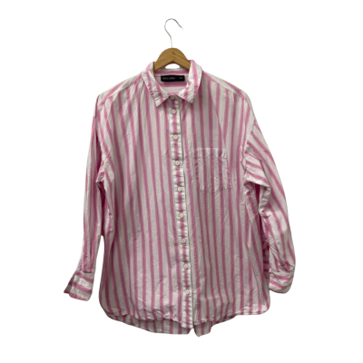 Decjuba Womens  Size XXS Long Sleeve Shirt Pink  / Striped 