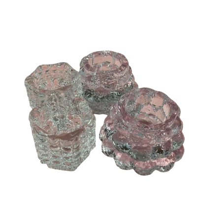 Bubble Glass Candel Holders 