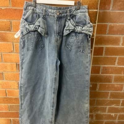 Romwe Womens  Size L Wide Leg Jeans 