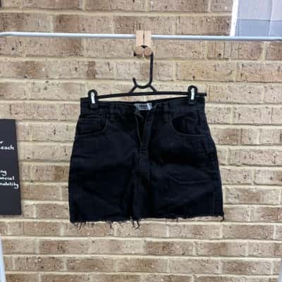 Ziggy Denim Womens black high rise denim skirt Size 26 