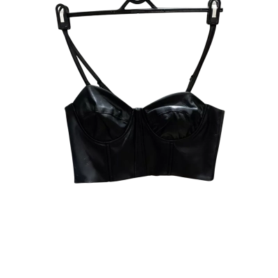 Black Friday Womens  Size 10 Cropped Bralette Top Black  RRP $78