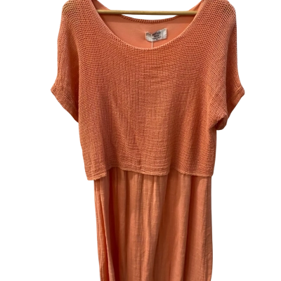  Womens  Size 8 Casual Dress Coral / Orange 