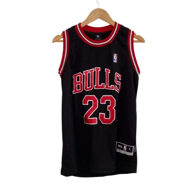 NBA Chicago Bulls Michael Jordan Mens  Size S Replica Jersey Black  / Red / White 