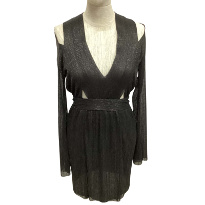 Bec & Bridge Womens  Size 8 Mini Dress Black - Metallic