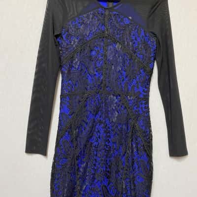  Womens  Size XS Dress Black  / Blue 
