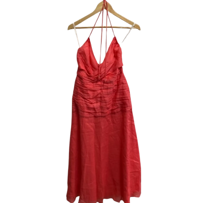 Forever New Womens Halter Midi Dress Coral size 10