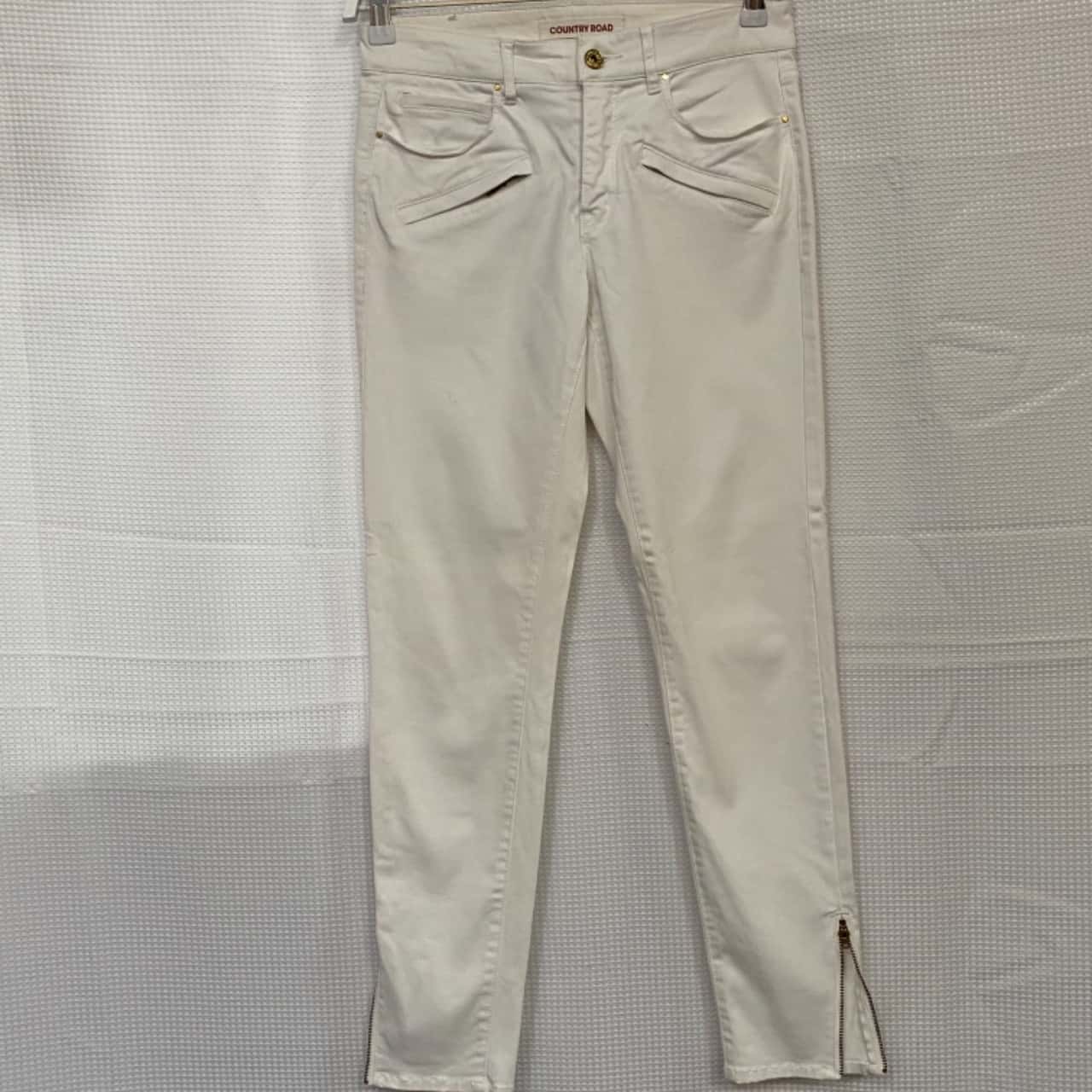Country Road Womens Size 4 Straight Jeans White