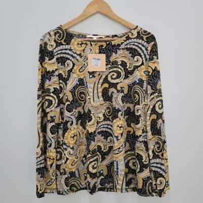 Noni B Womens  Size M Long Sleeve Top Multicoloured 