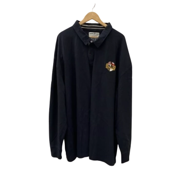  Raging Bull Mens Size XXXXXL Rugby Top Black  