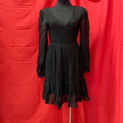 Womens Forever New Black Dress 