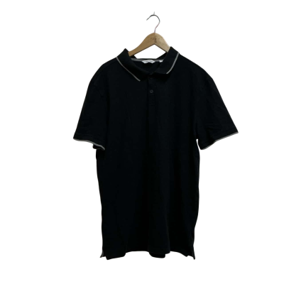 Calvin Klein Mens  Size L Polo Shirt Black  