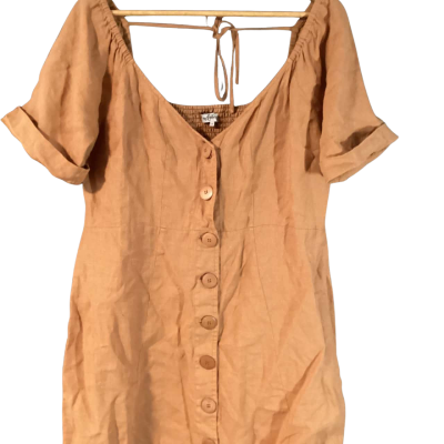 Arnhem linen dress  Size 14 Mustard / Orange 