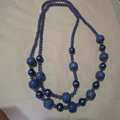  Womens Retro long Necklace - purple
