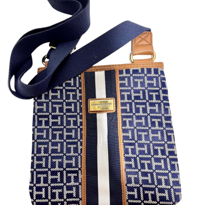 Tommy Hilfiger Womens Cross Body Bag Black  / Blue / Pattern 