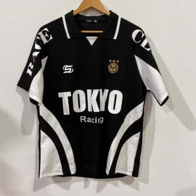 FashionNova Tokyo Crowd Pleaser Polo Tee  Mens  Size S Black  / White 