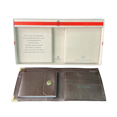 Royal Tartan Men’s Brown leather wallet BNWT