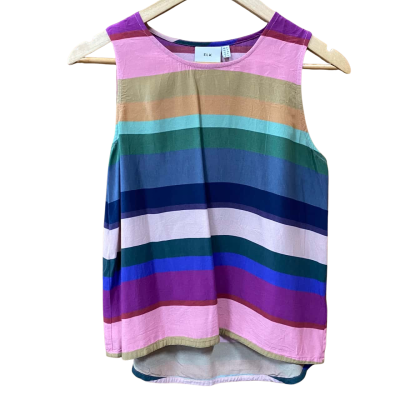 ELK Rainbow Striped Sleeveless Top Size 8