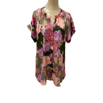 Carolina Womens  Size M/L Short Sleeve Top Floral 