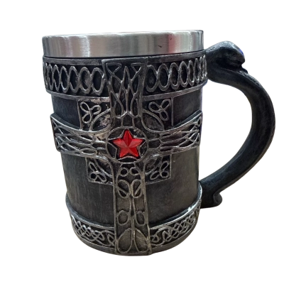 Celtic Cross Mug with Aluminium Insert, GOTHIC FANTASY