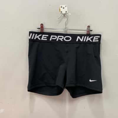 Nike Womens  Size L Active Shorts Black  / White 