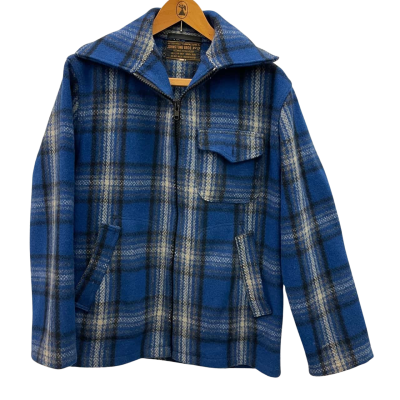  Johnstone Bros Mens  Size S Front Zipper Blue 