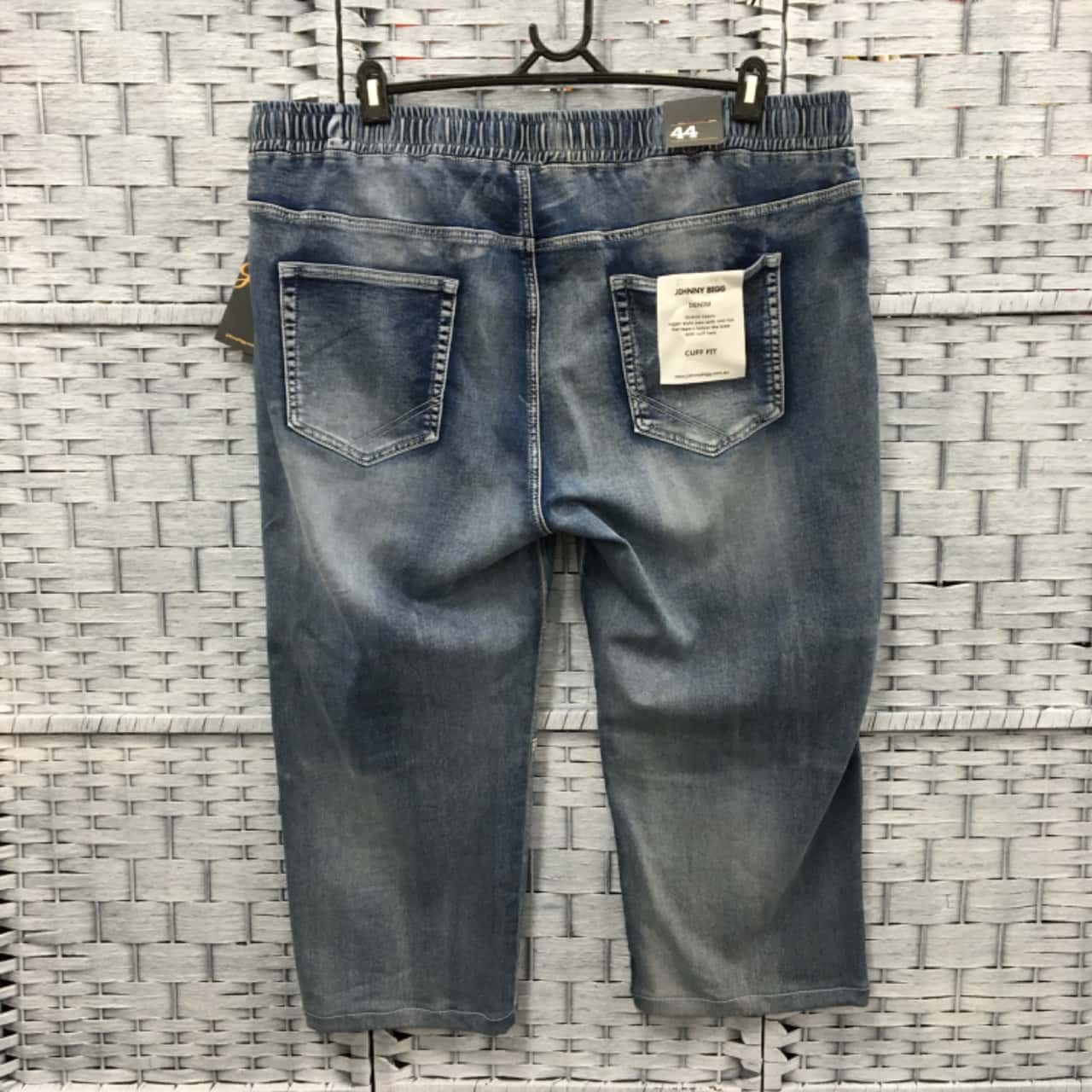 Johnny Bigg Mens Size 44 Crop Jeans Blue