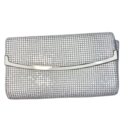 GC White Glow Mesh Style Purse 