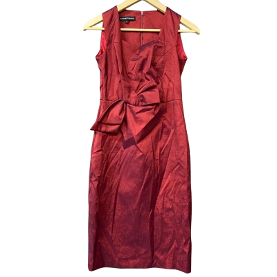 Vintage Anthea Crawford Womens Size 8 Red Formal Dress  