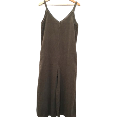 Billabong Women's  Size 8 Dark Olive Corduroy Sleeveless Jumpsuit  