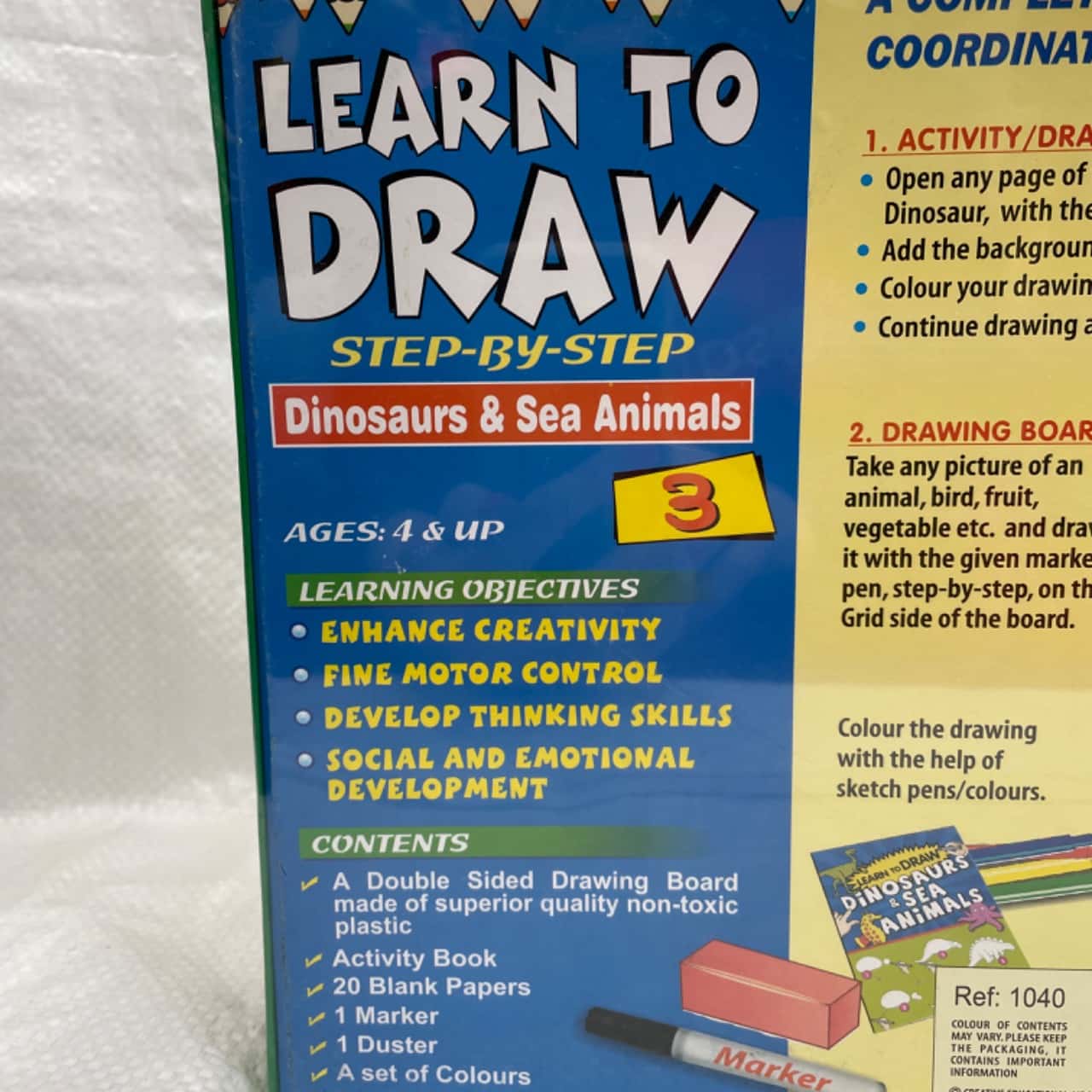 Learn to Draw Step by Step Dinosaurs and Sea Animals