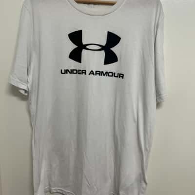 Under Armour Men's Size L Short Sleeve Shirt - White 
