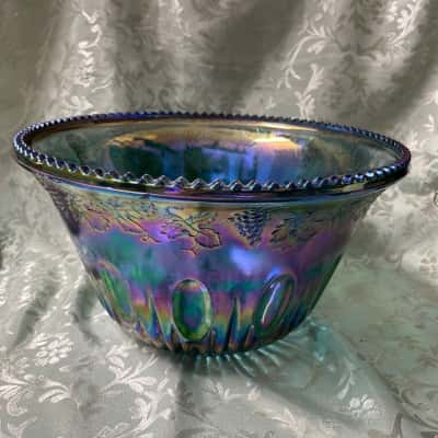 Vintage Indiana Iridescent Punch Bowl