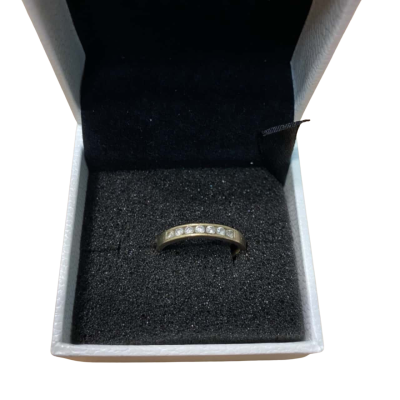 9k Gold Diamond Look Eternity/Wedding Ring