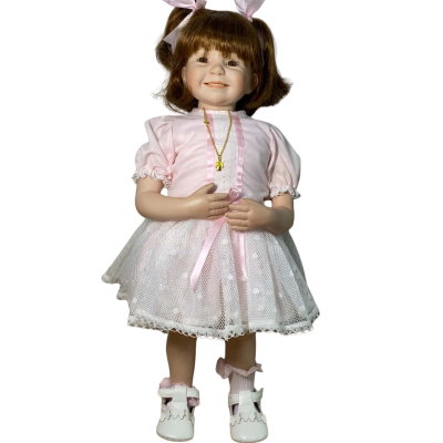 Vintage Tall 2 Feet Handmade Porcelain Doll By M Hudson 