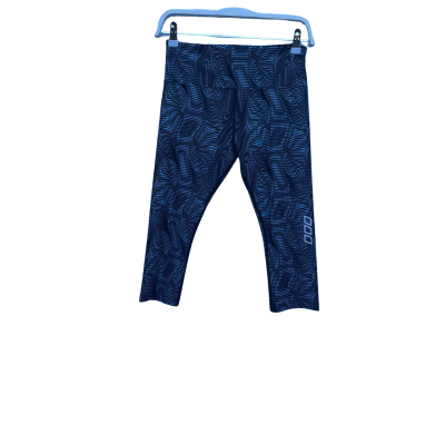 As New Lorna Jane Womens Capri Leggings Size S Black/ Blue 