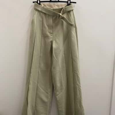 Acler Womens  Size 8 Wide Leg Pants Green 