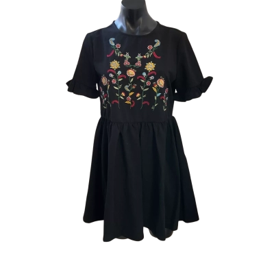 Amorini  Womens  Size S Babydoll Dress Black  