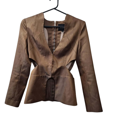 Mok Theorem Women's Size 8 Blazer in Bronze