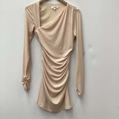 Dazie Womens  Size 10 Beige, crème, long sleeve dress