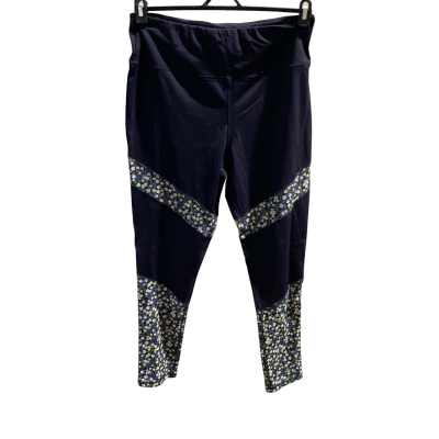 Sportscraft Liberty Womens  Size L Black with Floral Panels Leggings